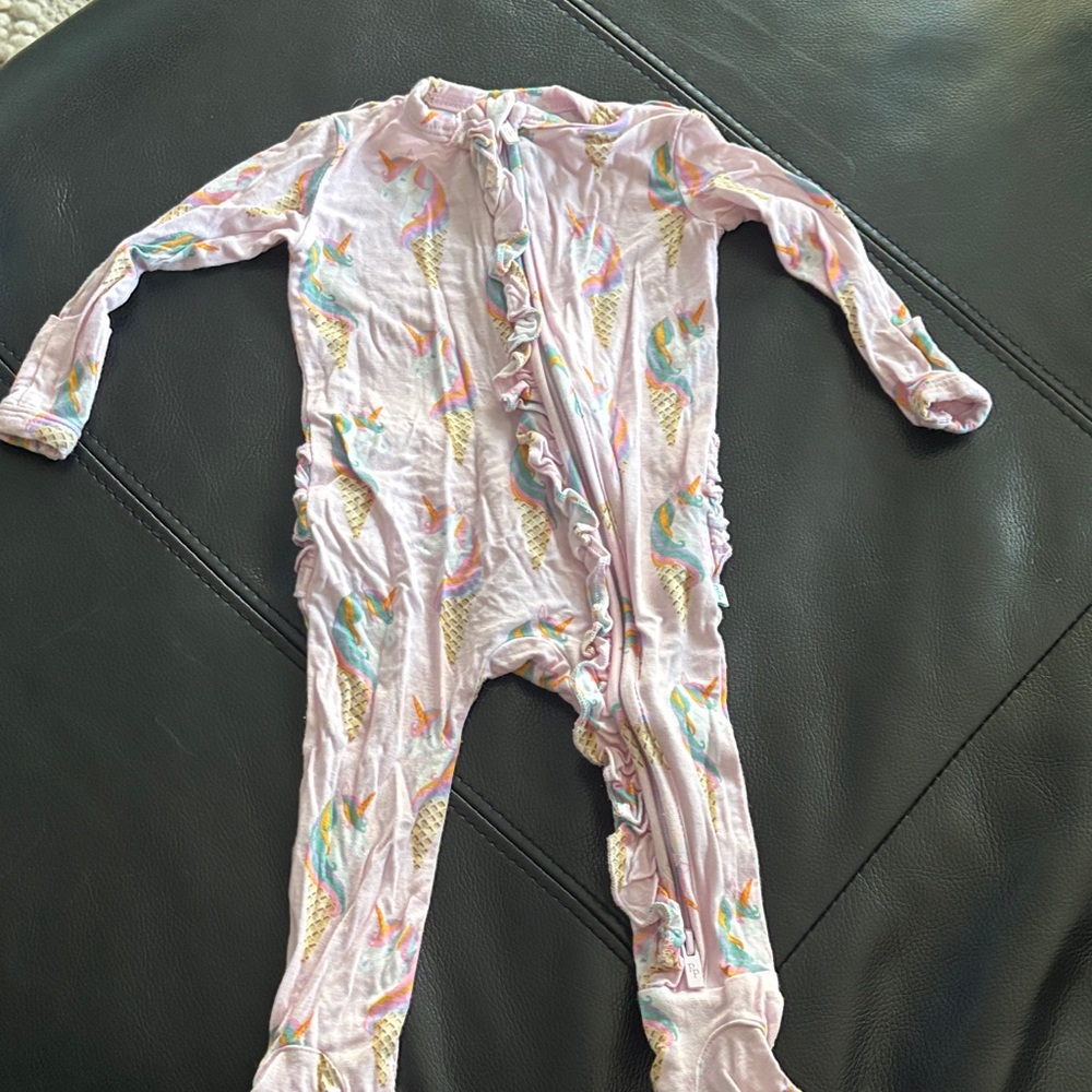 Posh Peanut Unicorn Zippered Footie